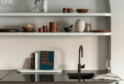 Northern Podium board, 65 cm, mixed white marble