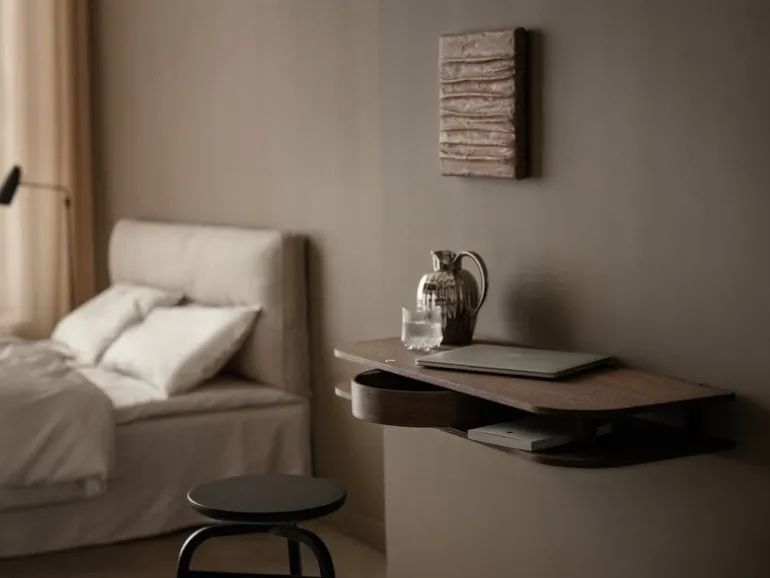 Northern Valet wall console, smoked oak