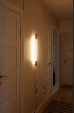 NUAD Radent wall lamp 70 cm, brass