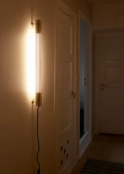 NUAD Radent wall lamp 70 cm, brass