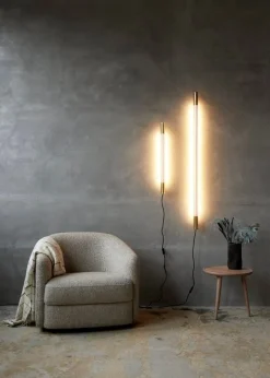 NUAD Radent wall lamp 135 cm, brass