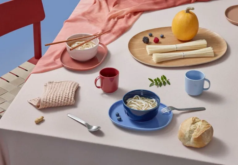 Nuppu Junior tableware set, blueberry