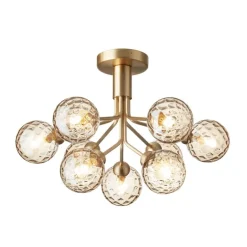 Nuura Apiales 9 ceiling lamp, brushed brass - optic gold