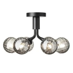 Nuura Apiales 6 ceiling lamp, satin black - optic smoked