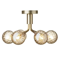 Nuura Apiales 6 ceiling lamp, brushed brass - optic gold