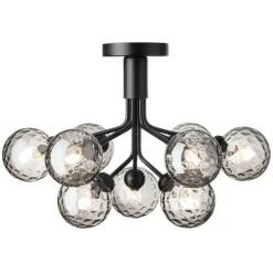 Nuura Apiales 9 ceiling lamp, satin black - optic smoked