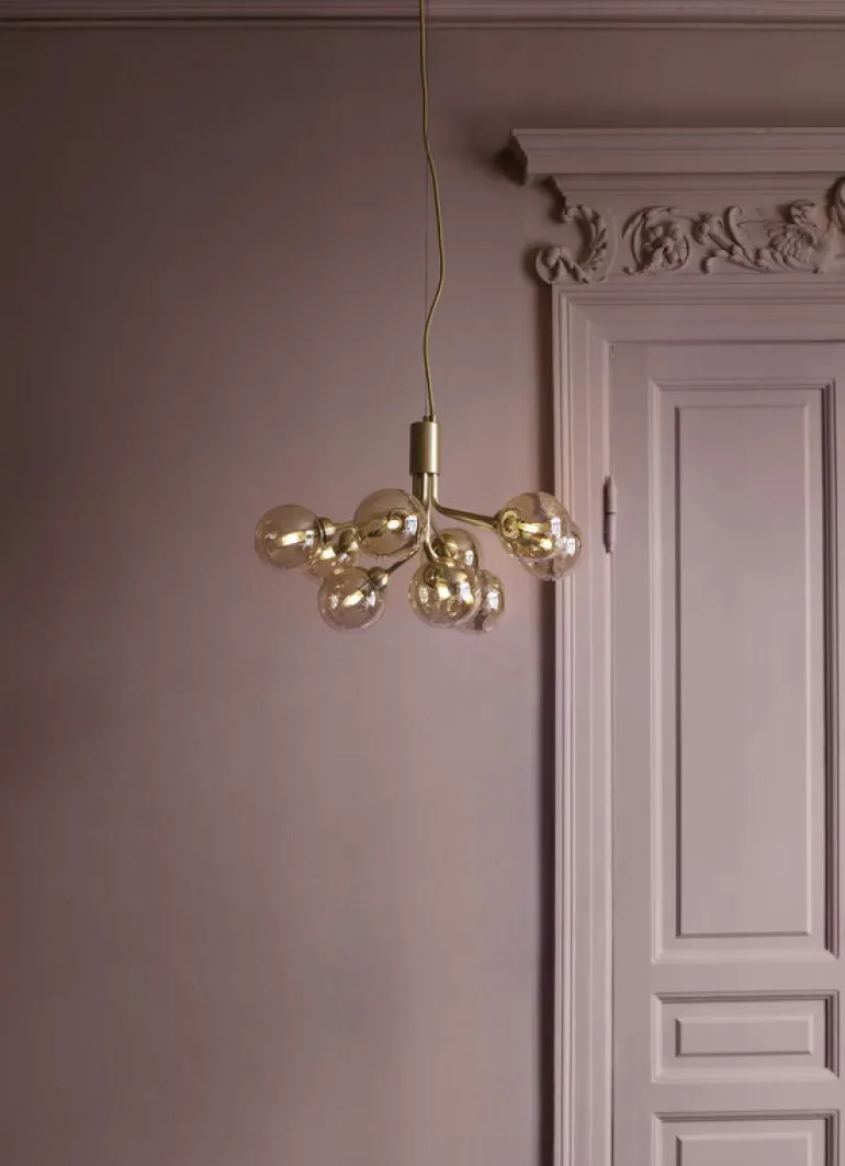 Nuura Apiales 9 pendant, brushed brass - gold