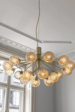 Nuura Apiales 18 pendant, brushed brass - optic gold