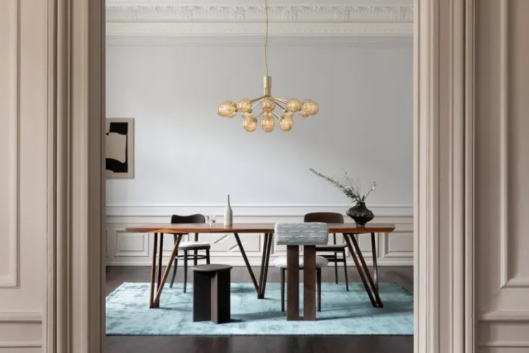Nuura Apiales 18 pendant, brushed brass - optic gold