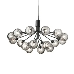Nuura Apiales 18 pendant, satin black - optic smoked