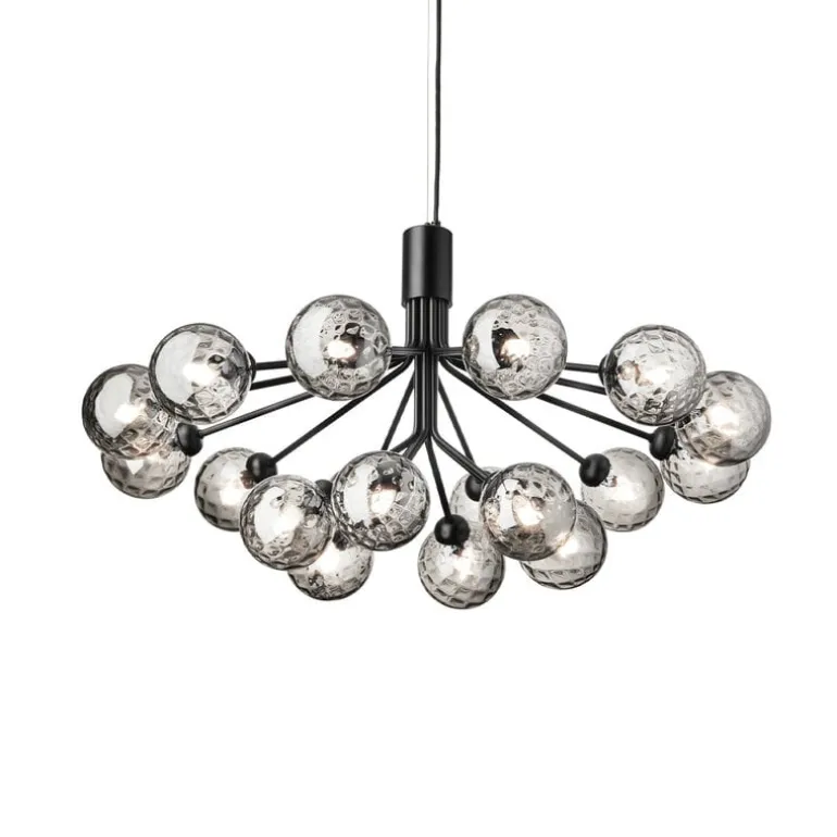 Nuura Apiales 18 pendant, satin black - optic smoked