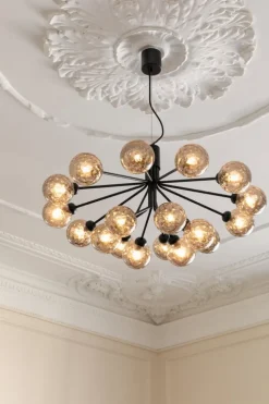 Nuura Apiales 18 pendant, satin black - optic smoked