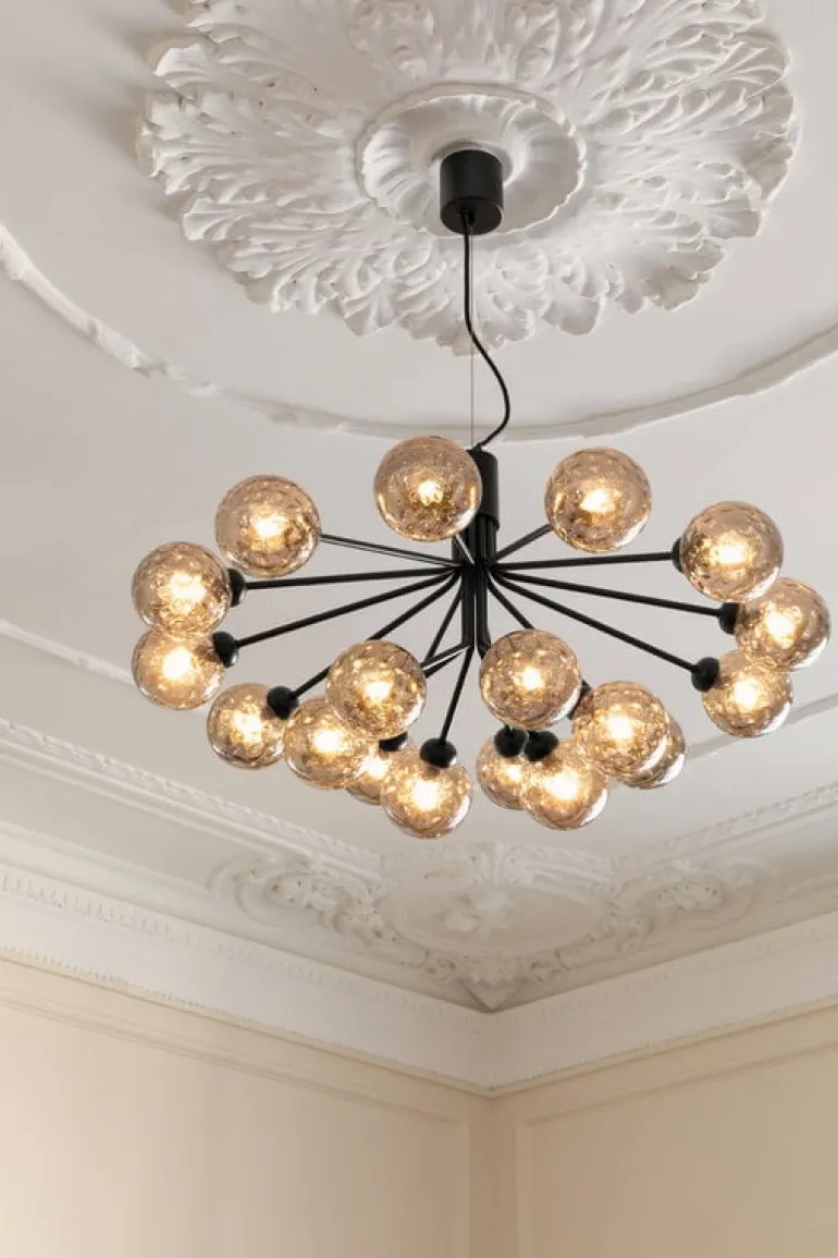 Nuura Apiales 18 pendant, satin black - optic smoked