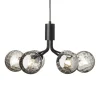 Nuura Apiales 6 pendant, satin black - optic smoked