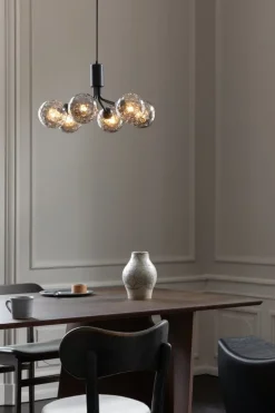 Nuura Apiales 6 pendant, satin black - optic smoked