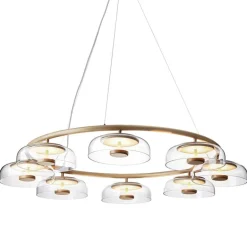 Nuura Blossi 8 pendant, Nordic gold - clear