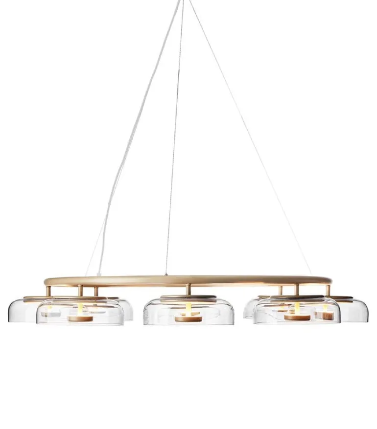 Nuura Blossi 8 pendant, Nordic gold - clear