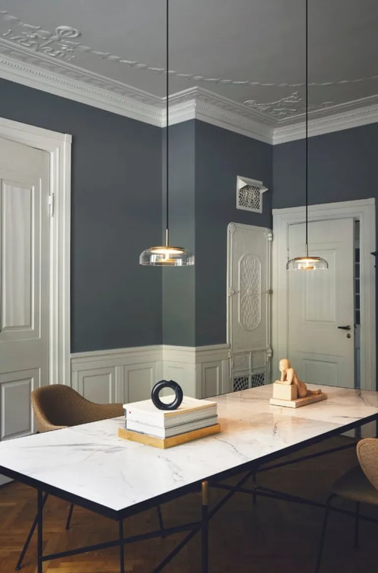 Nuura Blossi 1 pendant, Nordic gold - clear