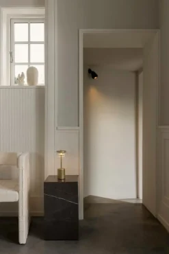 Nuura Blossi Mini portable table lamp, Nordic gold - clear