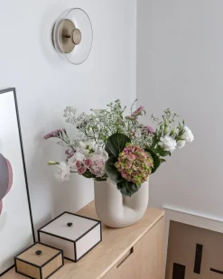 Nuura Blossi wall/ceiling lamp, Nordic gold - clear