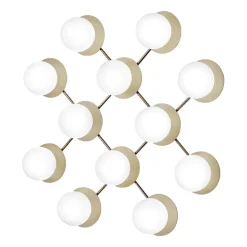 Nuura Liila 12 wall/ceiling lamp, gold - opal white