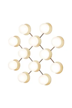 Nuura Liila 12 wall/ceiling lamp, gold - opal white