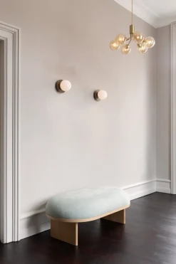 Nuura Liila 1 wall/ceiling lamp, medium, dark bronze - opal white