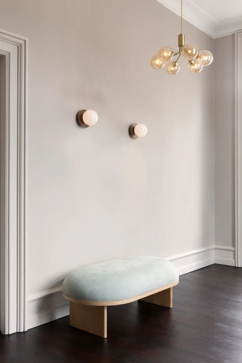 Nuura Liila 1 wall/ceiling lamp, medium, dark bronze - opal white