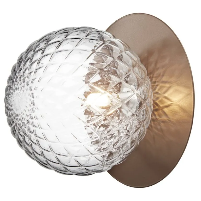 Nuura Liila 1 wall/ceiling lamp, large, dark bronze - optic clear