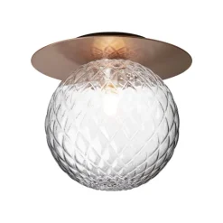 Nuura Liila 1 wall/ceiling lamp, large, dark bronze - optic clear