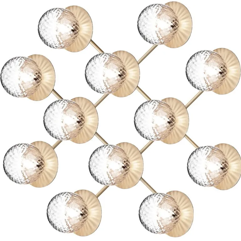 Nuura Liila 12 wall/ceiling lamp, gold - optic clear