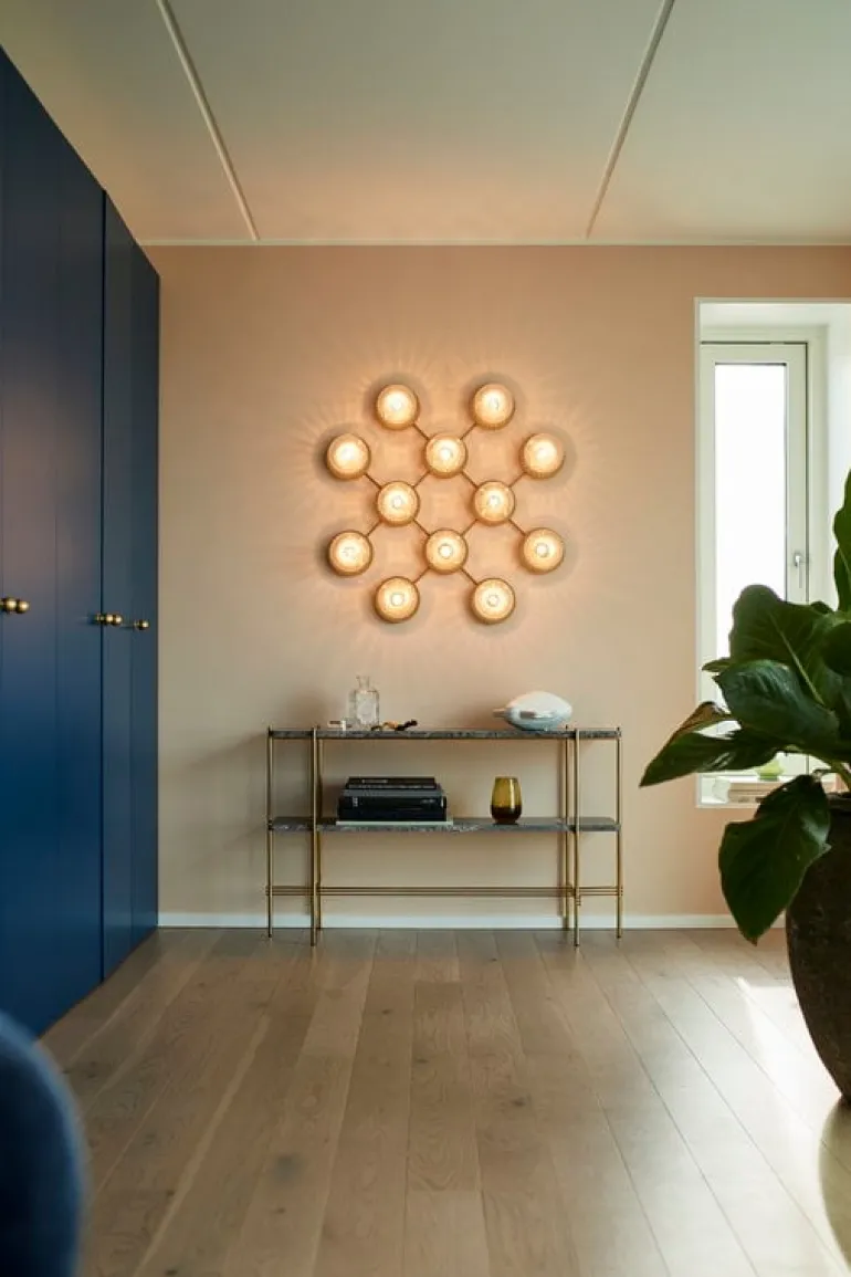 Nuura Liila 12 wall/ceiling lamp, gold - optic clear