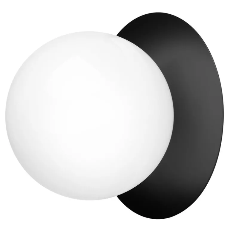 Nuura Liila 1 wall/ceiling lamp, large, black - opal white