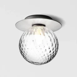 Nuura Liila 1 wall/ceiling lamp, medium, silver - optic clear