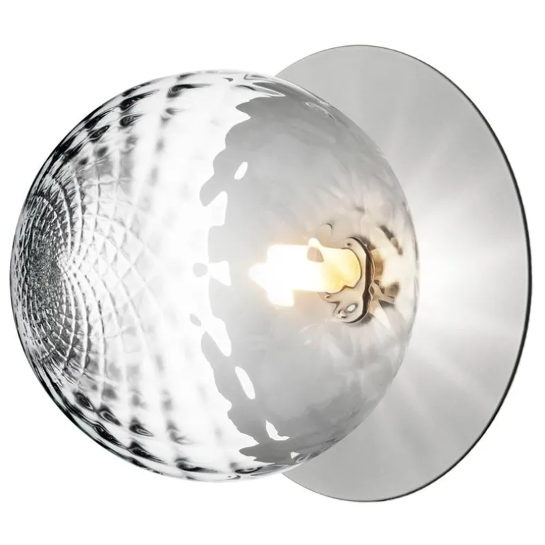 Nuura Liila 1 wall/ceiling lamp, large, silver - optic clear