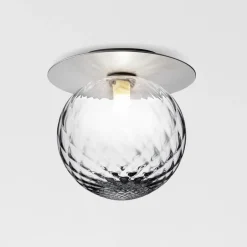 Nuura Liila 1 wall/ceiling lamp, large, silver - optic clear