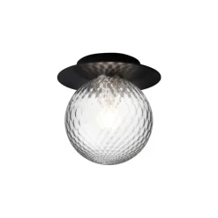 Nuura Liila 1 wall/ceiling lamp, medium, black - optic clear