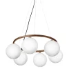 Nuura Miira 6 Circular pendant, dark bronze - opal white