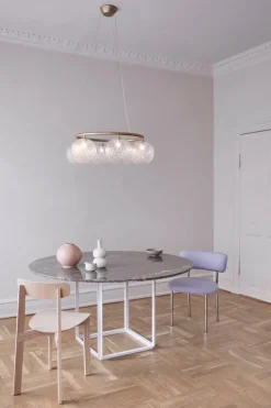 Nuura Miira 6 Circular pendant, brass - optic clear