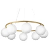 Nuura Miira 8 Circular pendant, brass - opal white