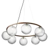 Nuura Miira 8 Circular pendant, dark bronze - optic clear