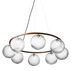 Nuura Miira 8 Circular pendant, dark bronze - optic clear