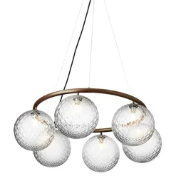 Nuura Miira 6 Circular pendant, dark bronze - optic clear