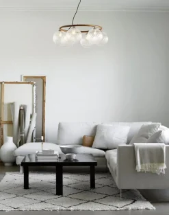 Nuura Miira 6 Circular pendant, dark bronze - optic clear