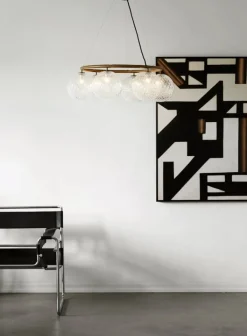 Nuura Miira 6 Circular pendant, dark bronze - optic clear