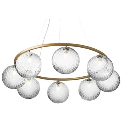 Nuura Miira 8 Circular pendant, brass - optic clear