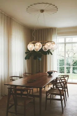 Nuura Miira 8 Circular pendant, brass - optic clear