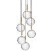 Nuura Miira 6 pendant, large, brass - optic clear