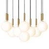 Nuura Miira 13 pendant, large, brass - opal white