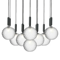 Nuura Miira 13 pendant, large, rock grey - optic clear